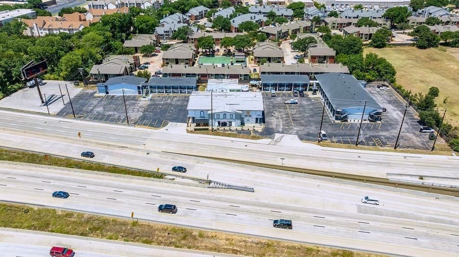 R Nite Star seen from the air, on North Watson Road inside Arlington's Entertainment District